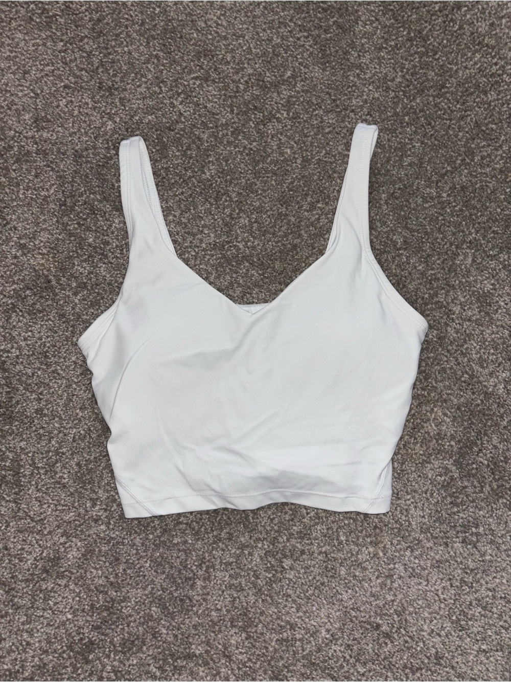 Size S White Women's Workout Crop Tank Top
